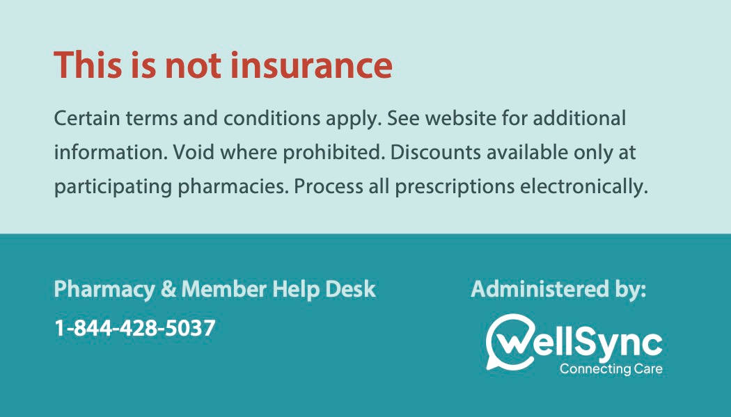 Prescription Discount Card Back